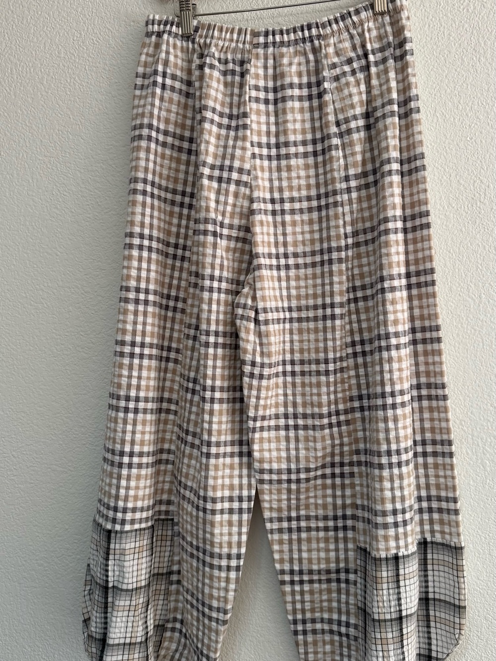 Anna Beige and Black Plaid Wide-Leg Pants - Picture 3 of 6